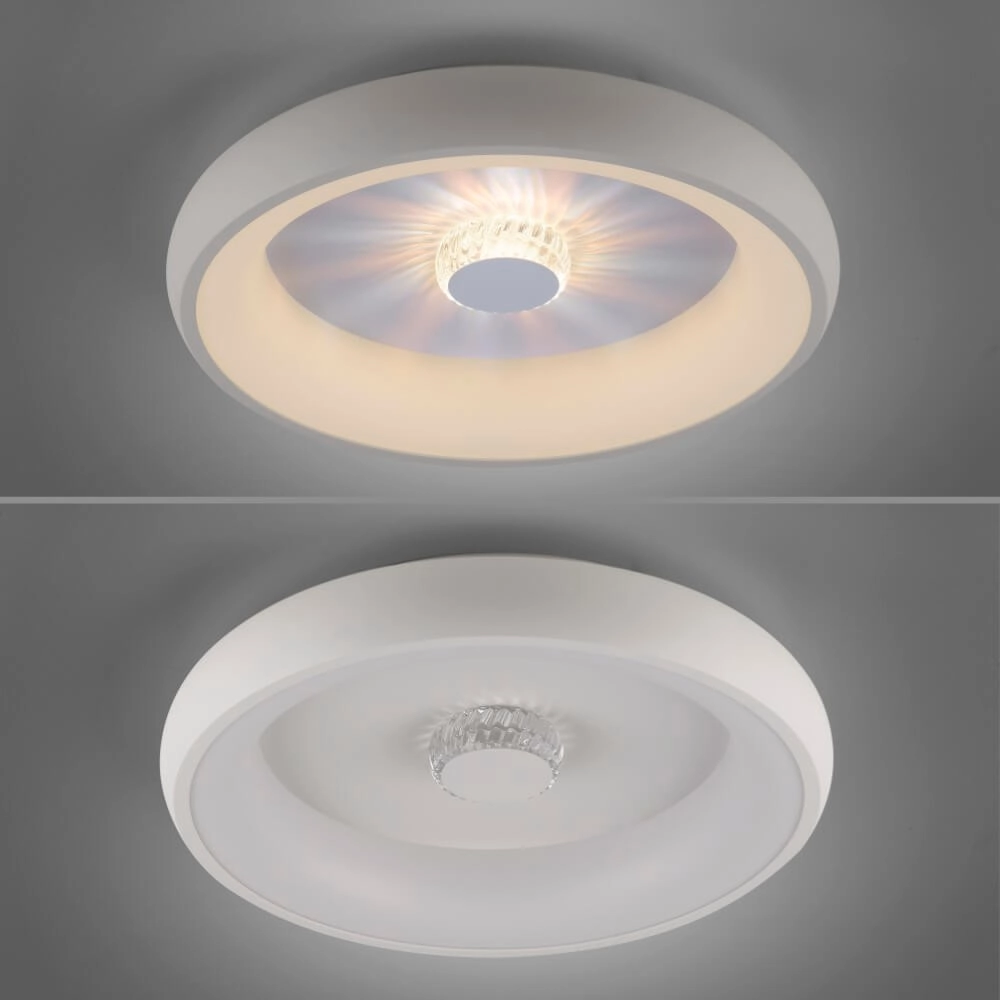 Plafonnier rond Vertigo blanc Ø 46,5cm Just Light 4043689994709