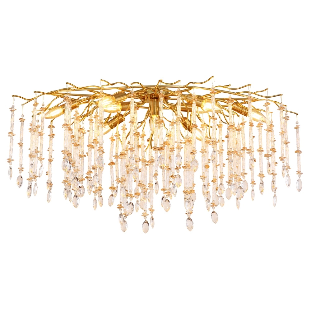 Lampe de plafond Gloria 100 cm d’or Globo 9007371575985