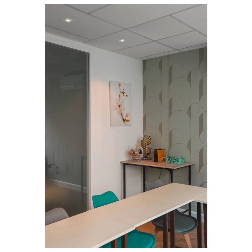 Anneau de montage New Tria 75 carré blanc - sans raccord SLV 4024163276405