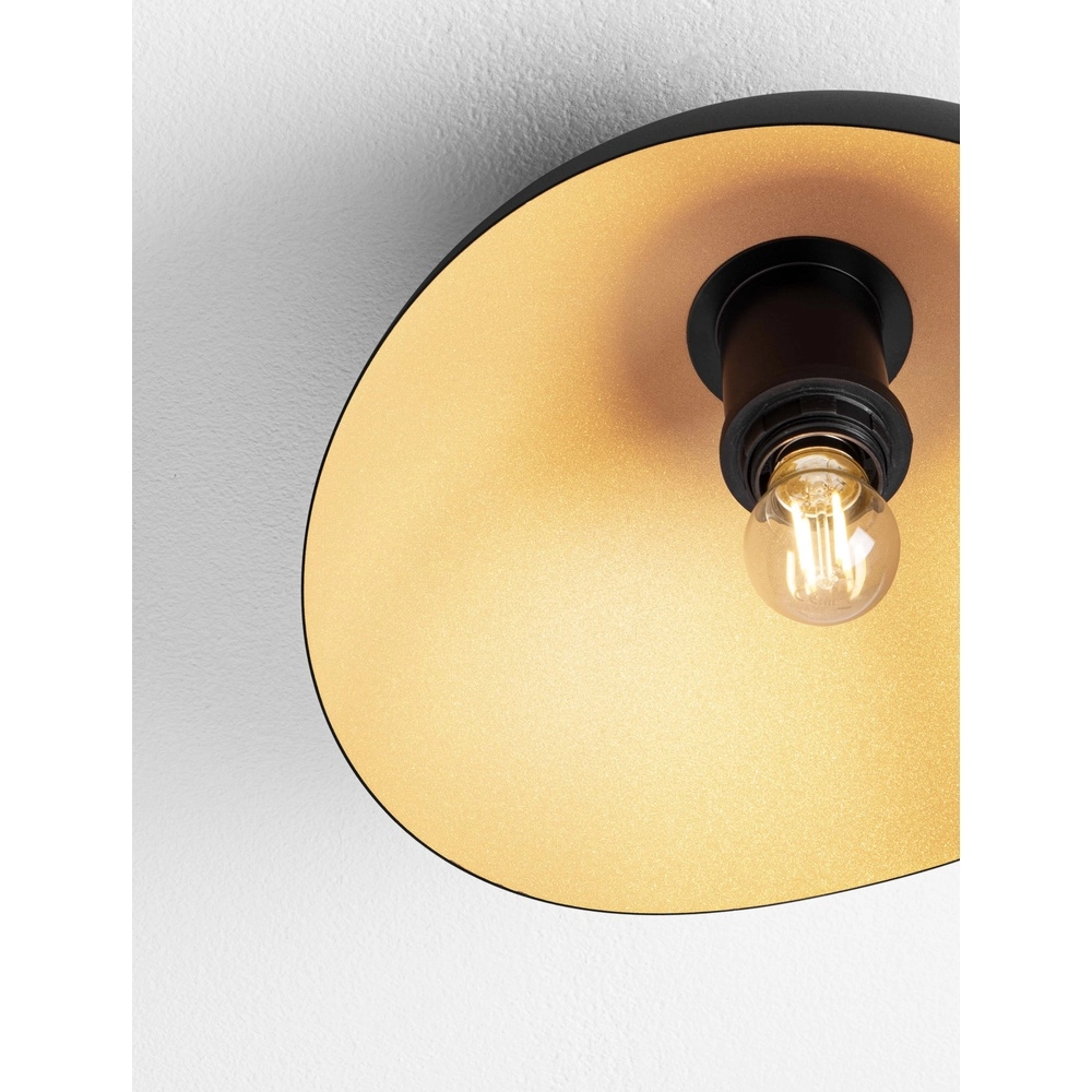 Plafonnier Opsi noir avec or Ø 30cm Lyora 5212017458056