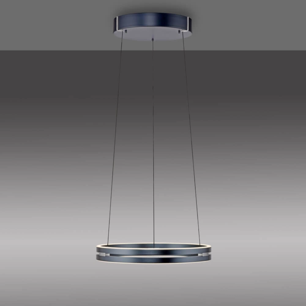 Lampe suspendue élégante Pure E-Loop gris Paul Neuhaus 4012248372258