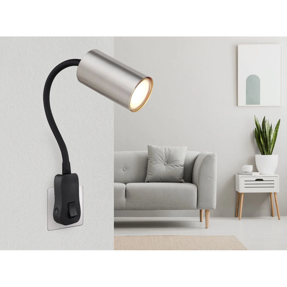 Lampe noire Robby Douille avec nickel Globo 9007371439928