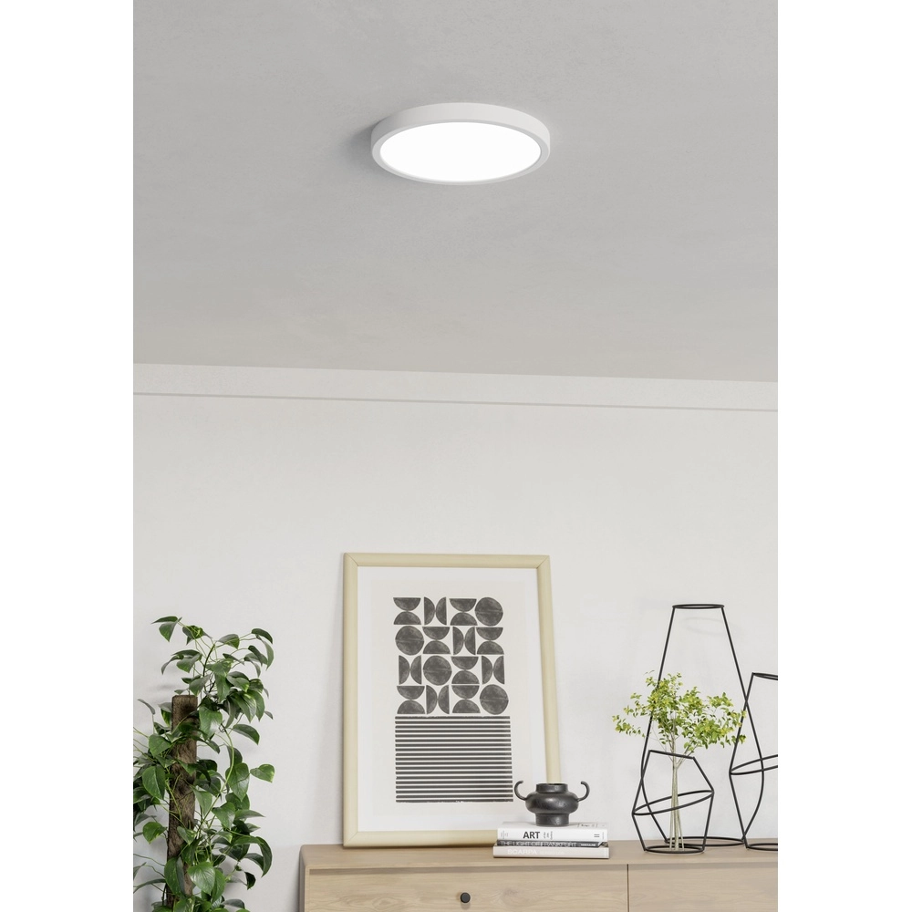 Lumière de plafond IP44 Fueva 6-Z rond - blanc - Ø 27,8 cm Eglo 9008606330553