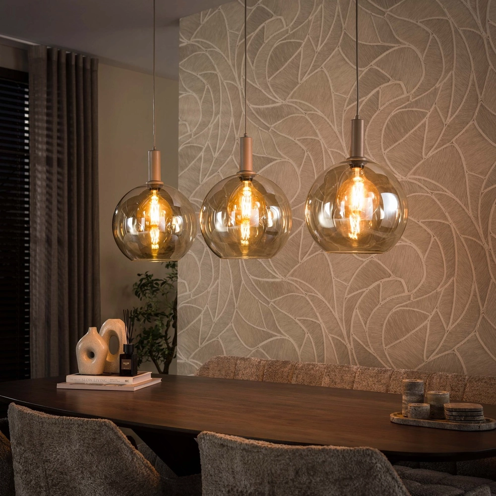 Lampe pendante de conception Sfera Brun sable clair à 3