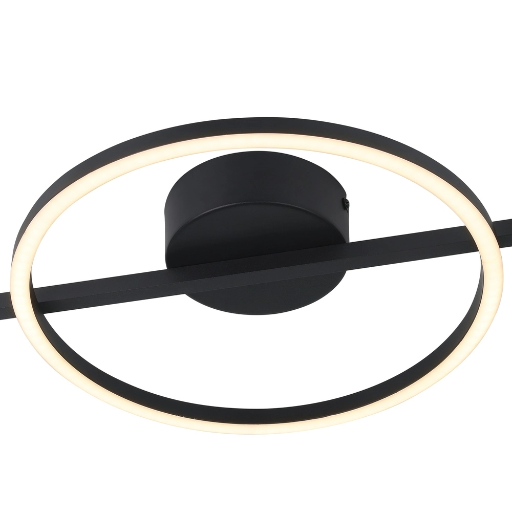 Lumière LED de plafond Amandolo Avec télécommande - noir - rond Eglo 9008606303915