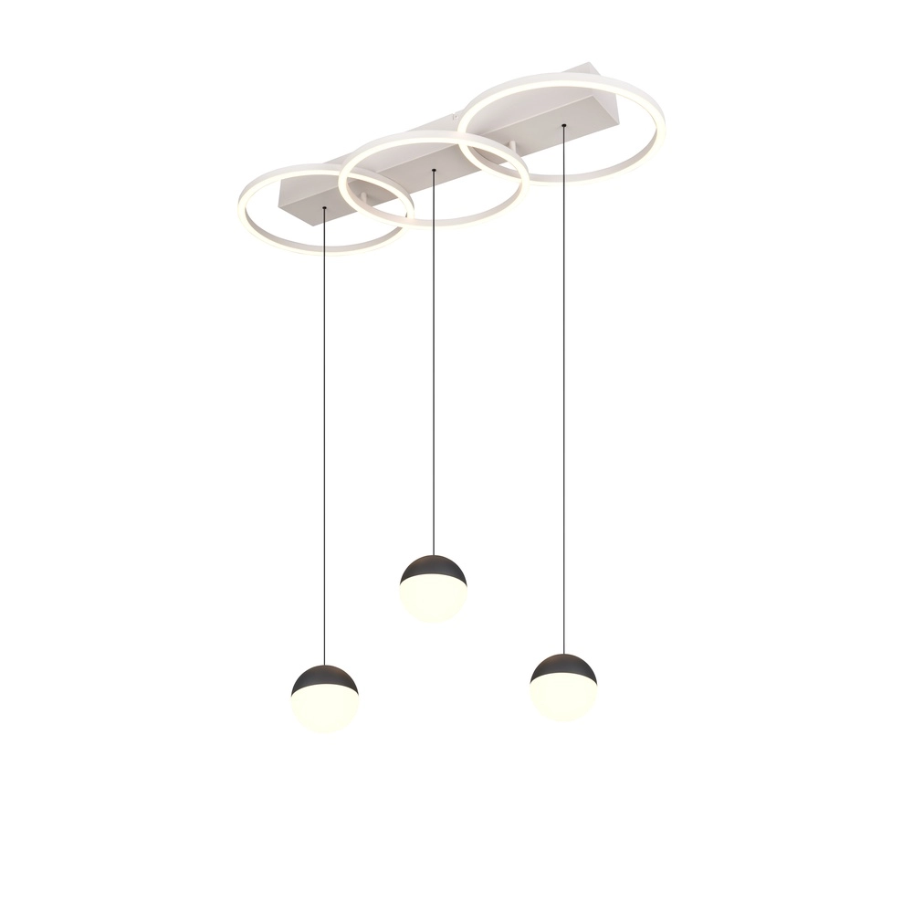 Lampe suspendue grise Larino Conception allongée