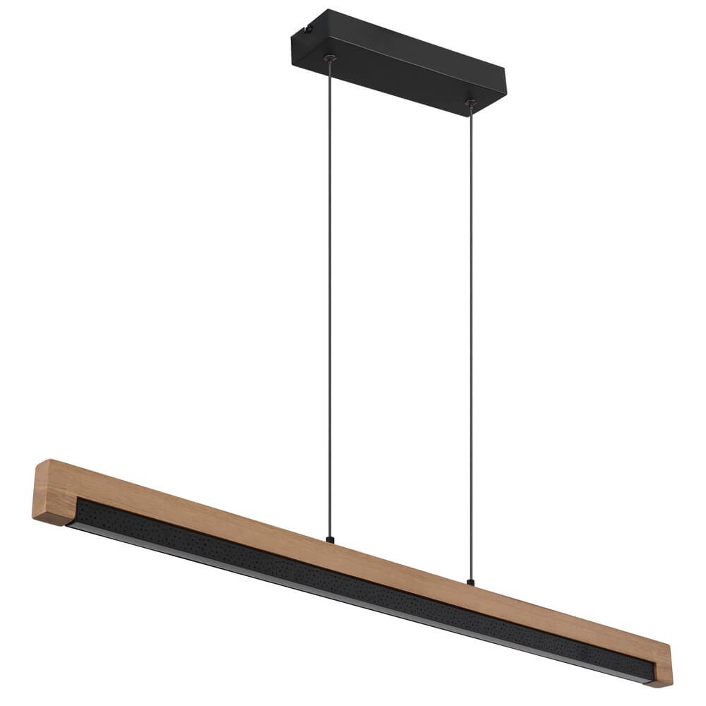 Suspension design Starla noir avec bois 85cm Globo 9007371456291
