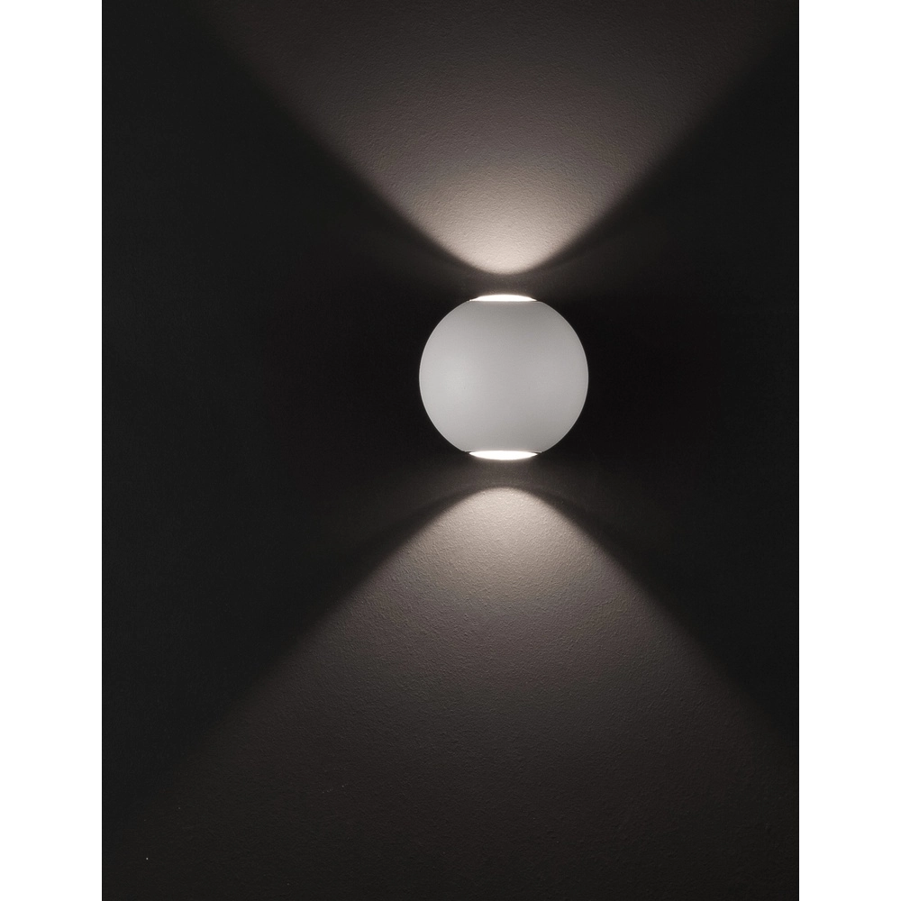 Applique murale unique Como 2 lumières blanches