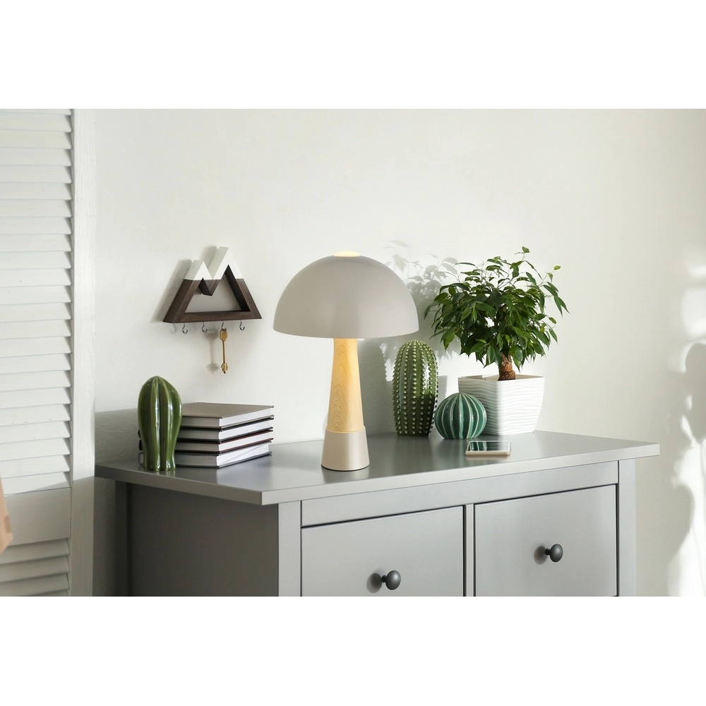 Lampe de table unique Paulin Ø 25cm gris Globo 9007371510801