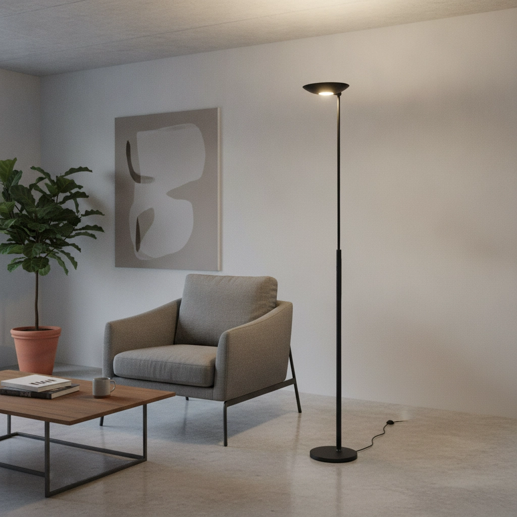 Lampadaire classique Geneva noir Ø 23cm
