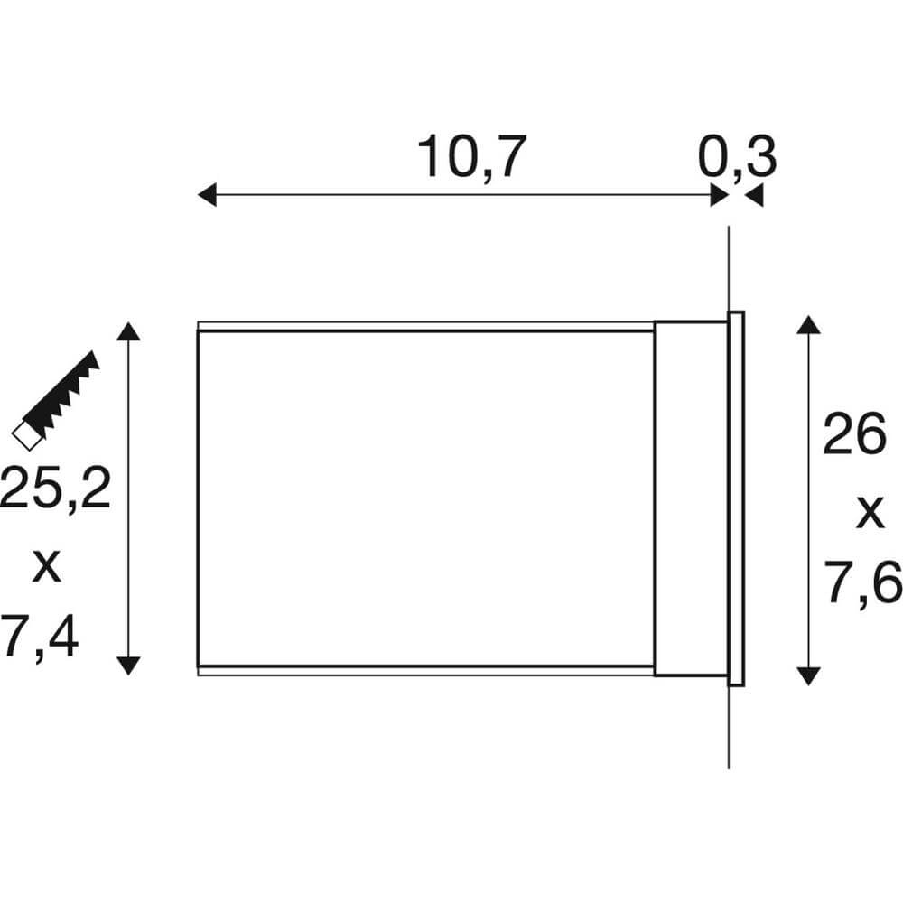 Lumière encastrée Brick Mesh LED 3000K SLV 4024163295697