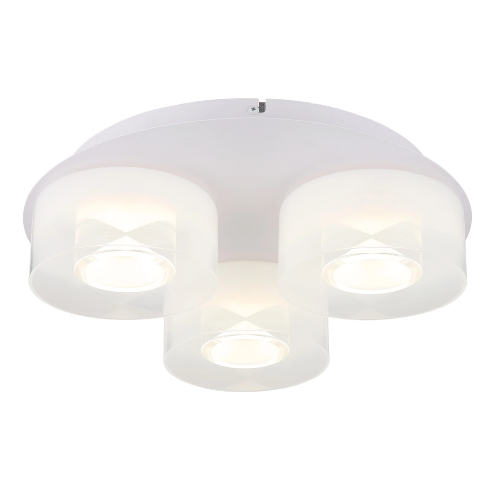 Lampe de plafond à design Belinda Blanc à 3 lumières