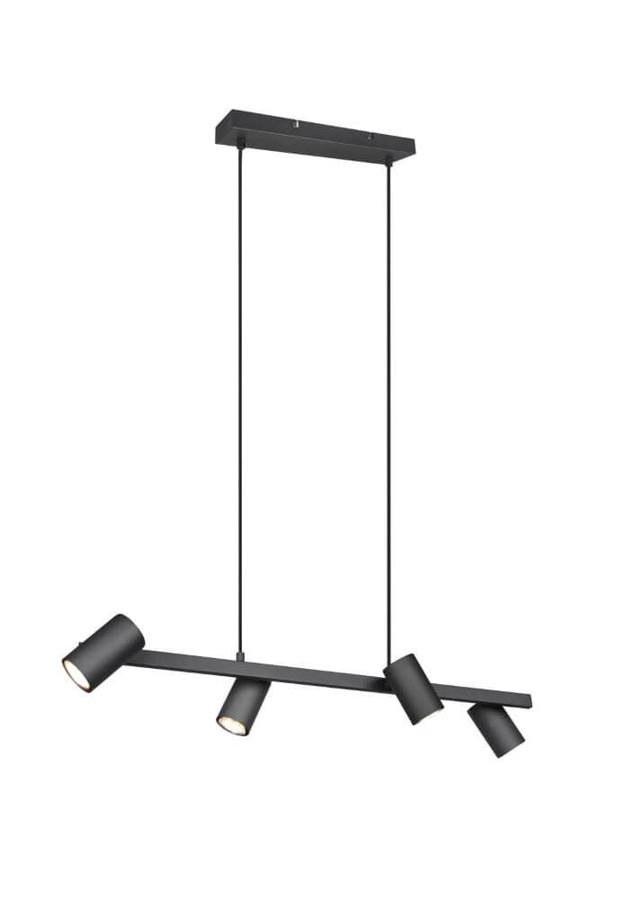 Lampe suspendue Marley 4x GU10 Noir