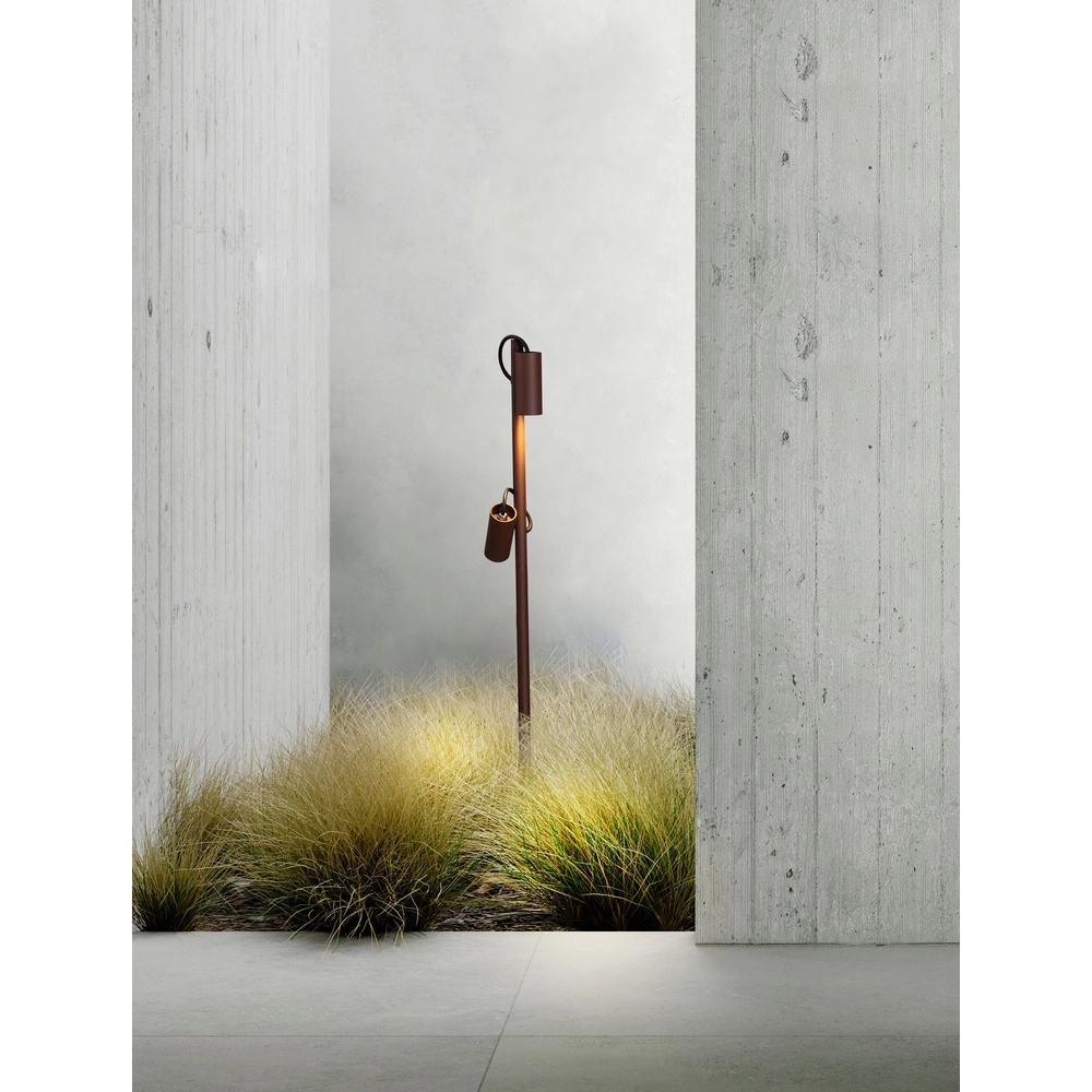 Lampe de jardin Darma Double brun rouille