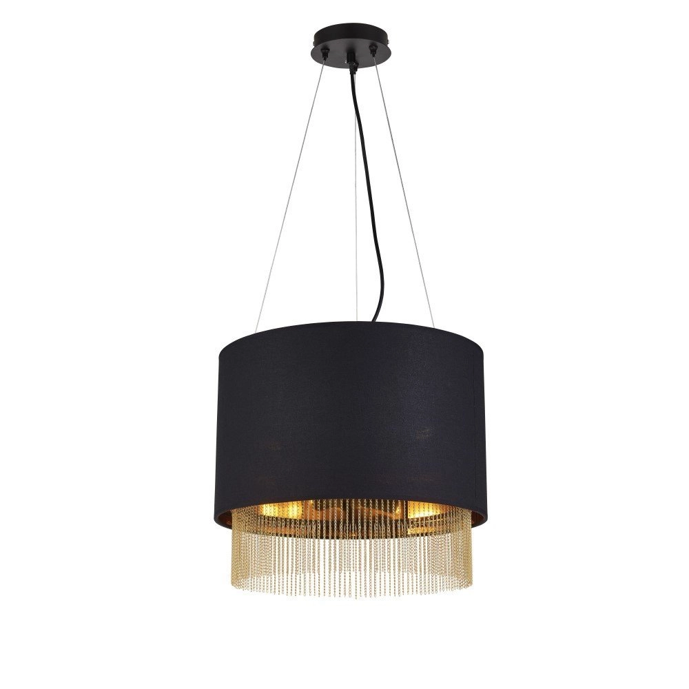Lampe suspendue noire Fringe Ø 40 cm Lampe suspendue noire Fringe Ø 40 cm