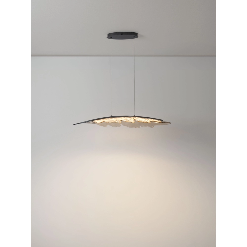 Lampe pendante de conception Amado Antthracite avec moka 104 cm Lyora 5212063500273