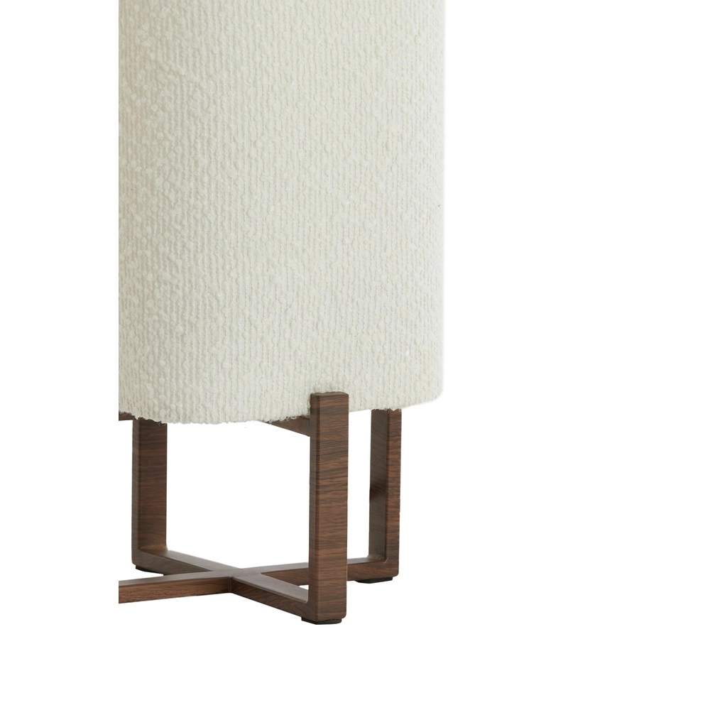 Lampe de table Wyn 39 cm - corde crème avec aspect noyer Light & Living 8717807792534