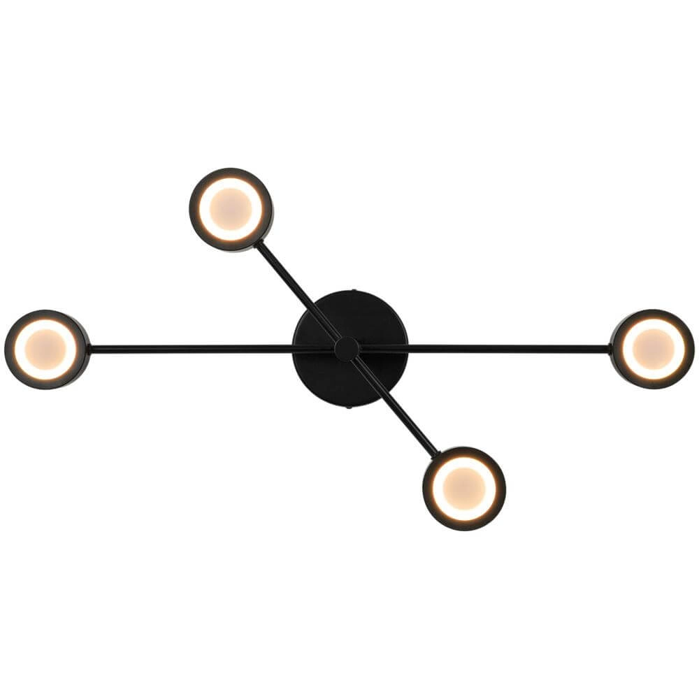 Plafonnier 4 lumières Clyde Design noir Nordlux 5704924018442