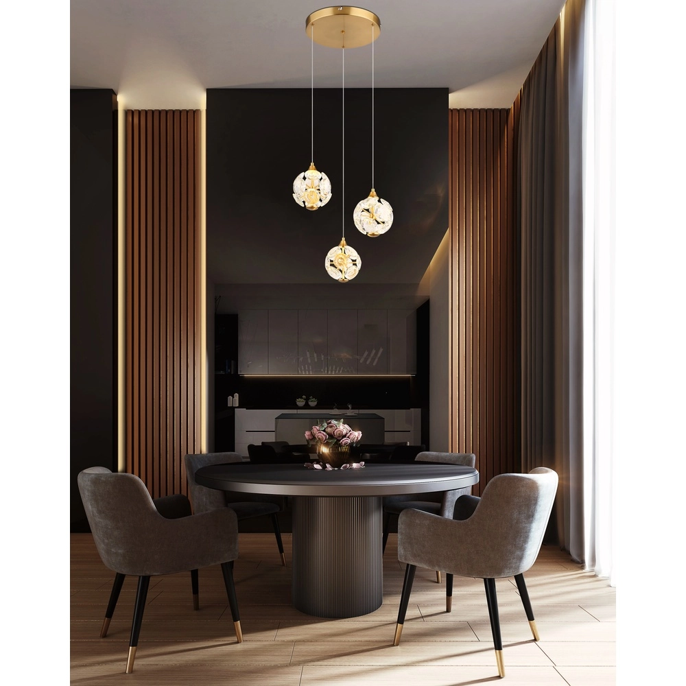 Lampe pendante à 3 lampes Virina or Ø 65cm Globo 9007371449620