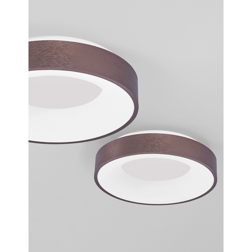 Plafonnier Rando Thin marron café Ø 38cm Lyora 5212017420053