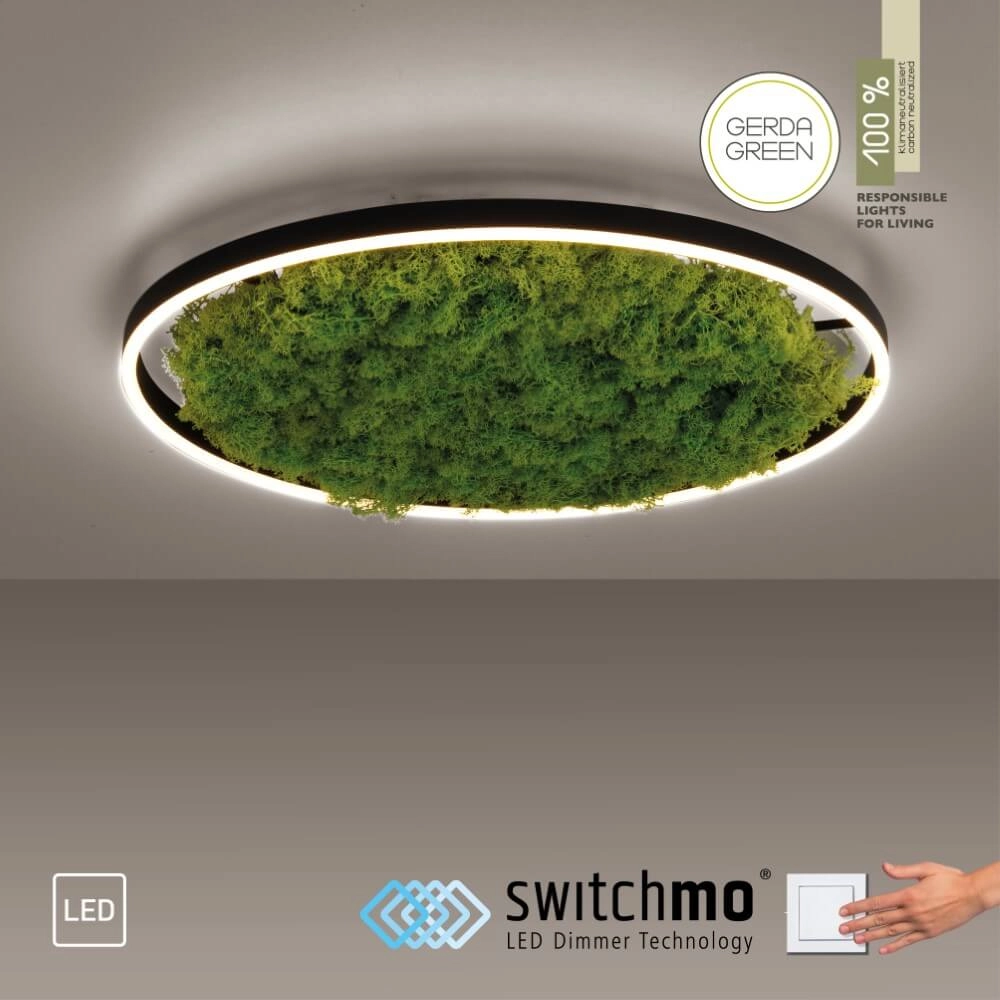Plafonnier Green Ritus avec mousse Ø 58,5cm Just Light 4043689994808