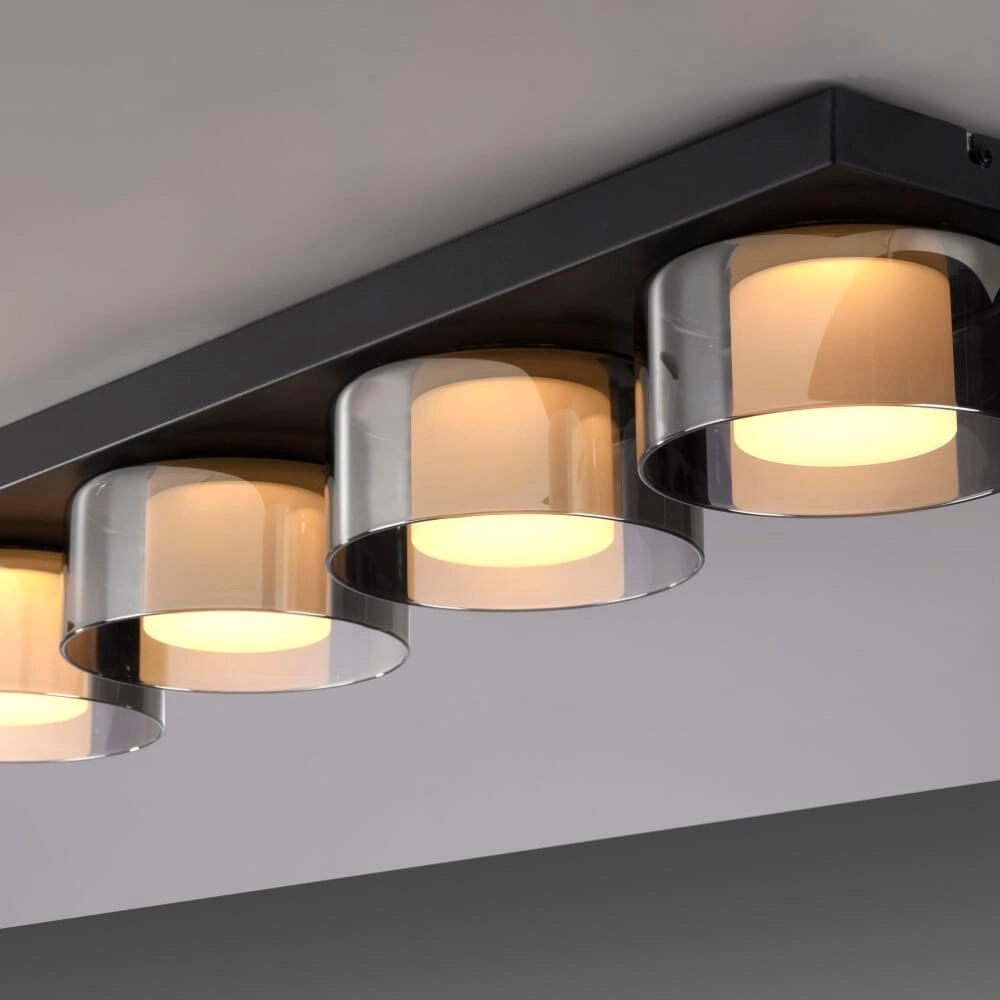 Plafonnier noir Rika 4 lumières noir Paul Neuhaus 4012248385029