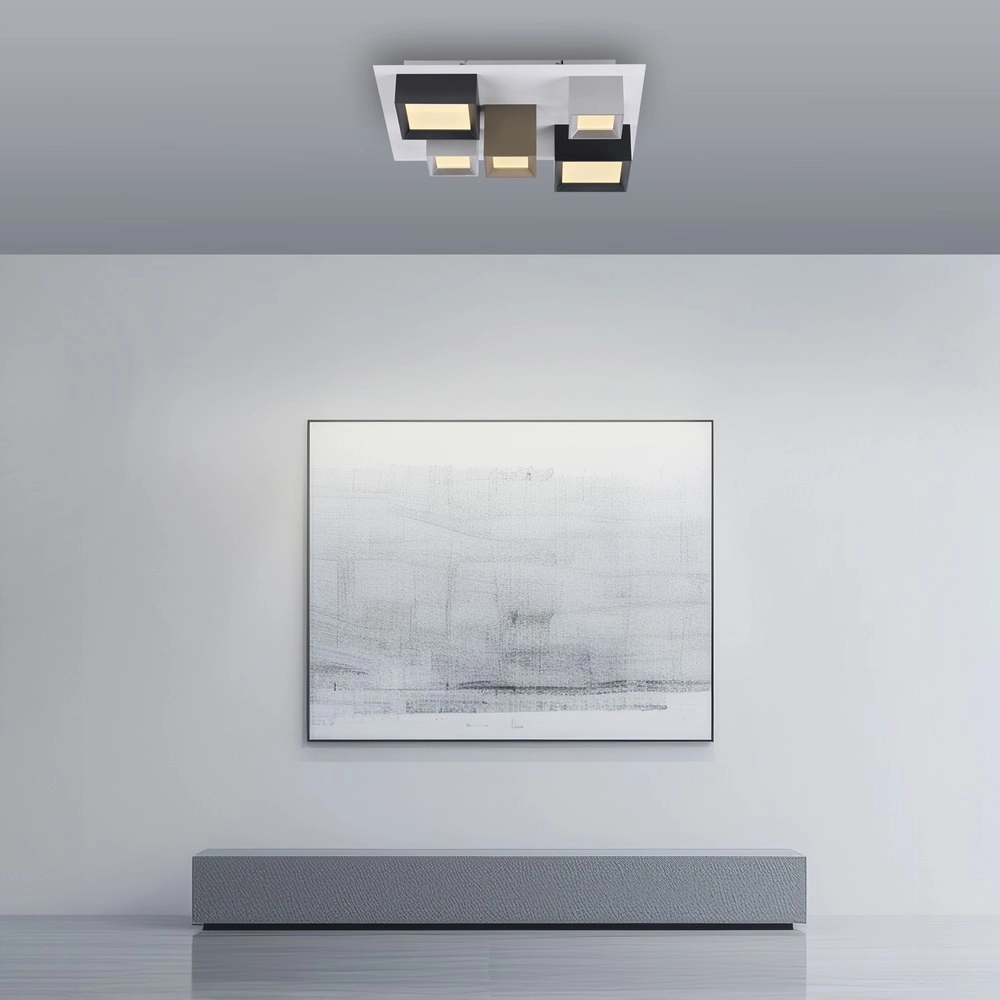 Lumière LED de plafond Pure Manhattan 5 lumières Paul Neuhaus 4012248396889