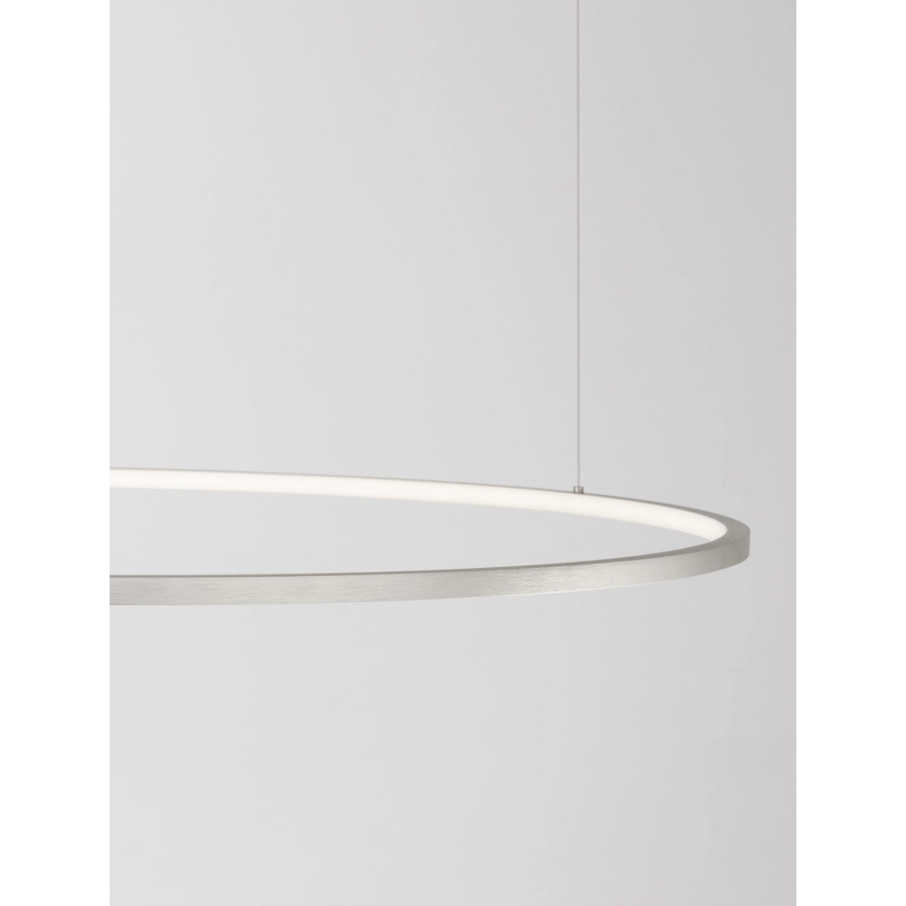 Suspension ronde Tarquin gris argenté Ø 100cm Lyora 5212017438362