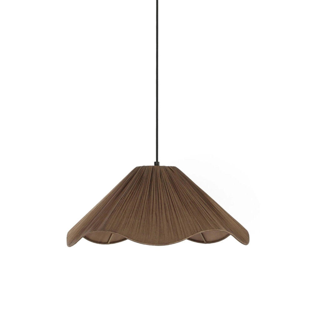 Lampe pendante Japandi Mealha Ø 45 cm brun