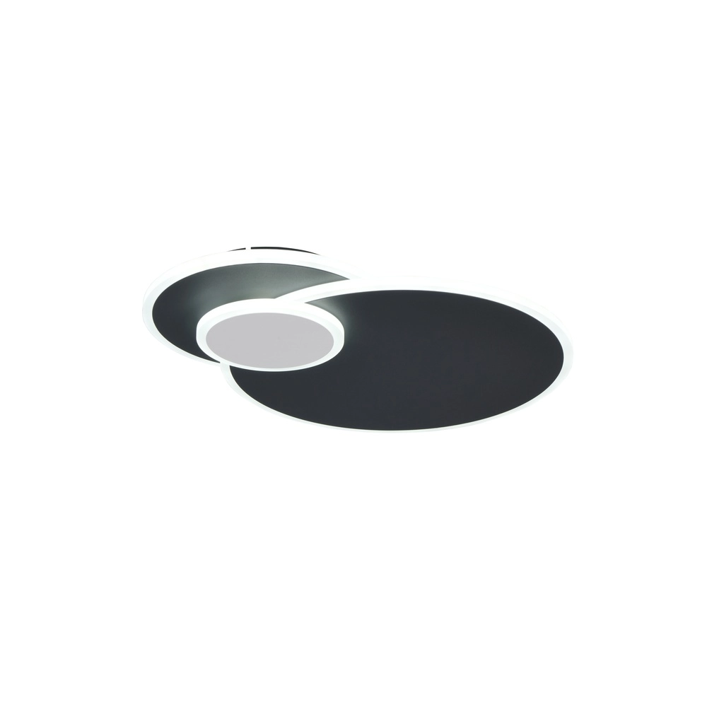 Lampe de plafond ronde Serea Noir Trio 4017807703818