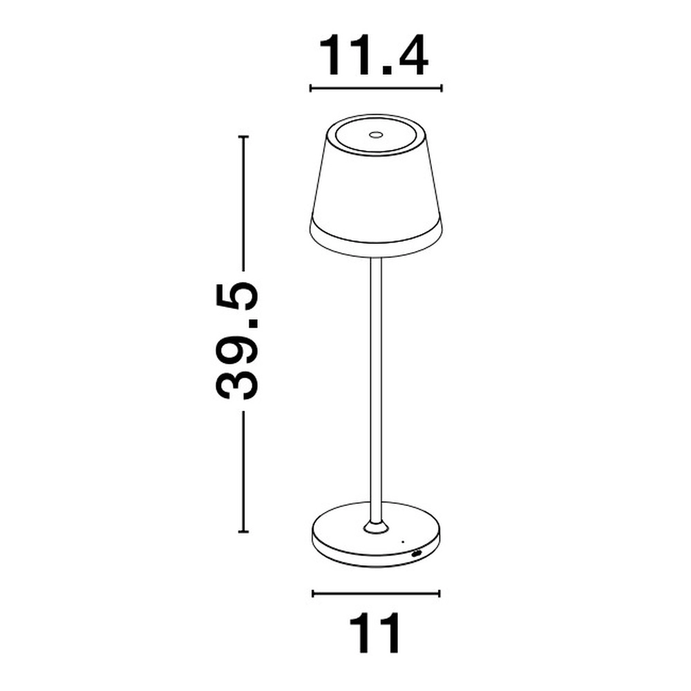 Lampe de table rechargeable Seina noir Lyora 5212017444455
