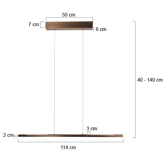 Lampe pendante en bronze Bande Conception 114 cm Circle 8712746180947