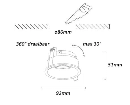 Spot encastré Champagne Rex Artdelight 8720701103528