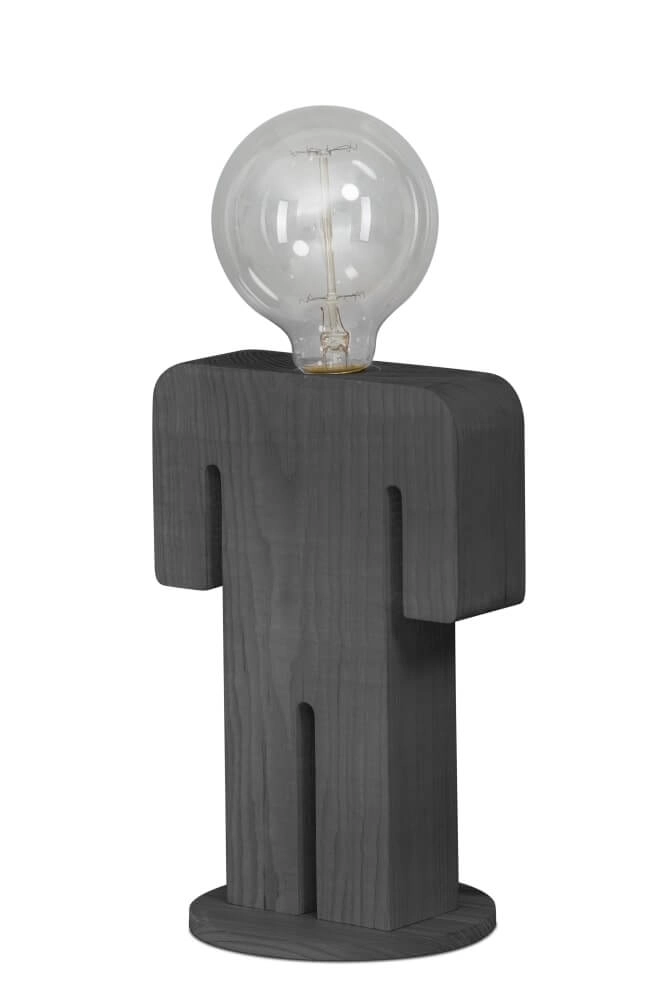 Lampe de chevet en bois Adam Grey
