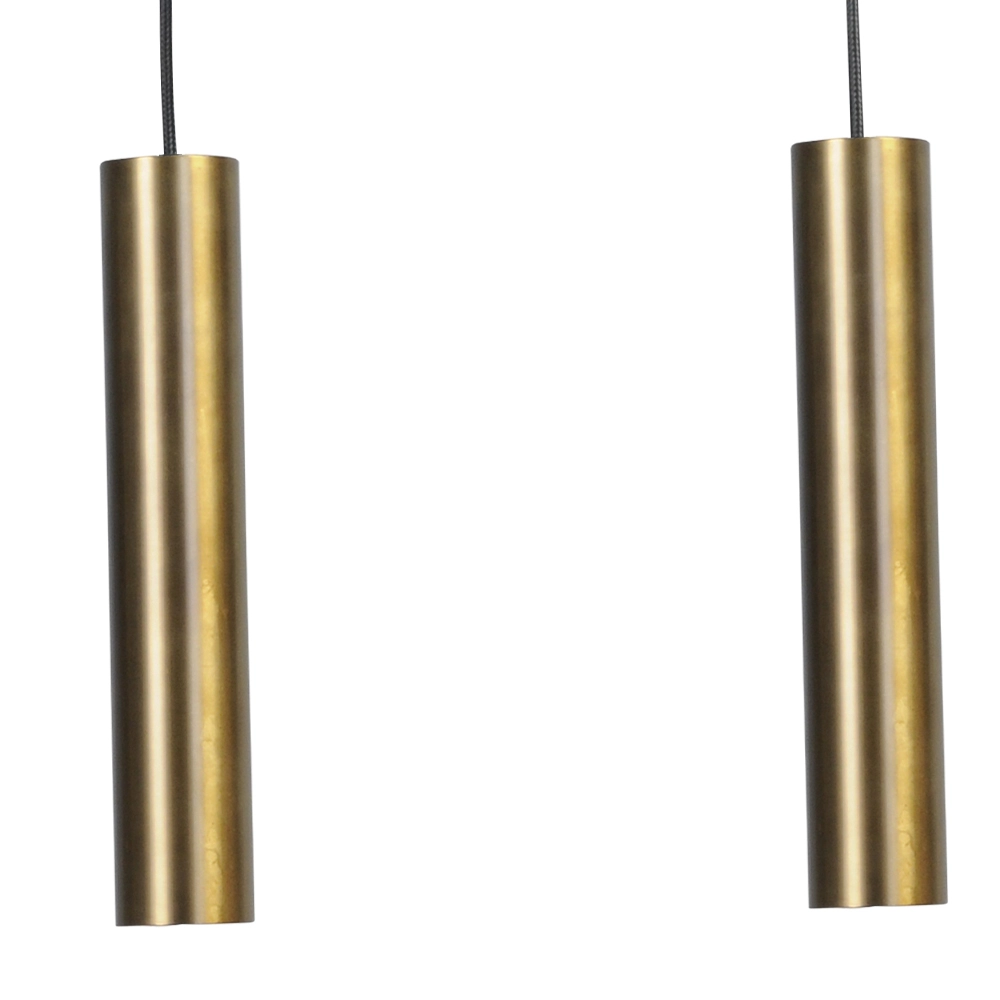 Lampe suspendue noire pour salle à manger Run Cylindres à 5 lumières dorés Masterlight 8718121204581