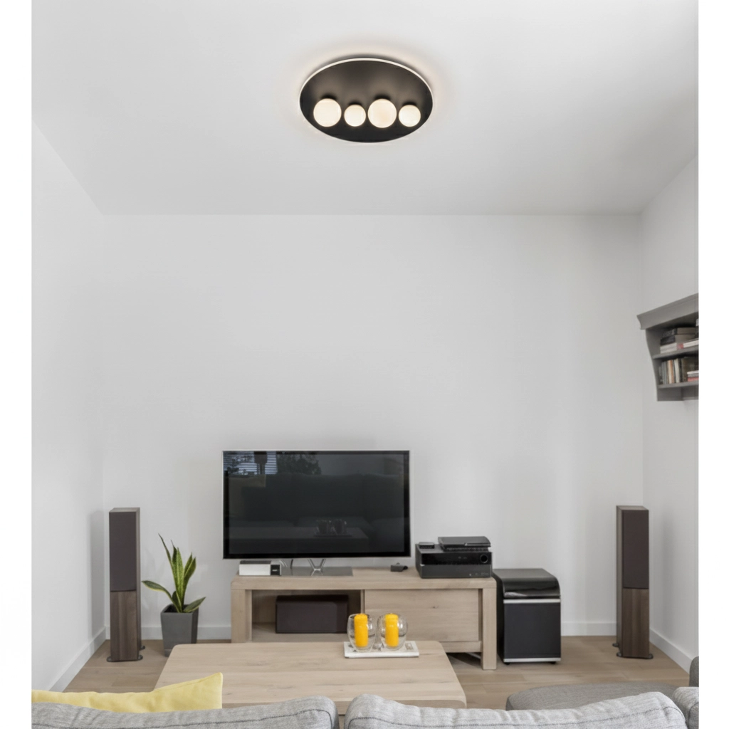 Plafonnier design Velna noir Ø 62,2cm