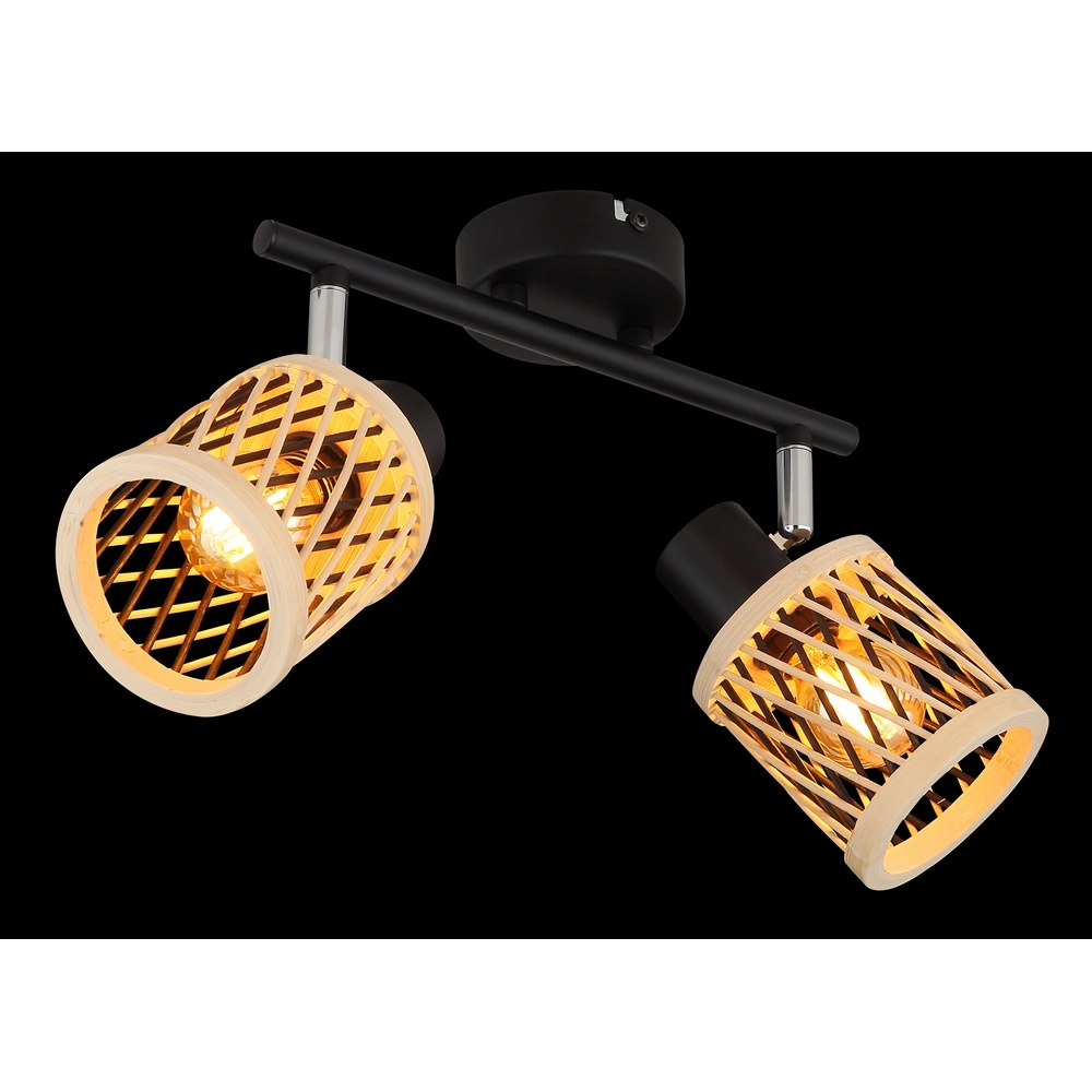 Lampe murale Mali 2-noir clair avec capuchons Globo 9007371531714