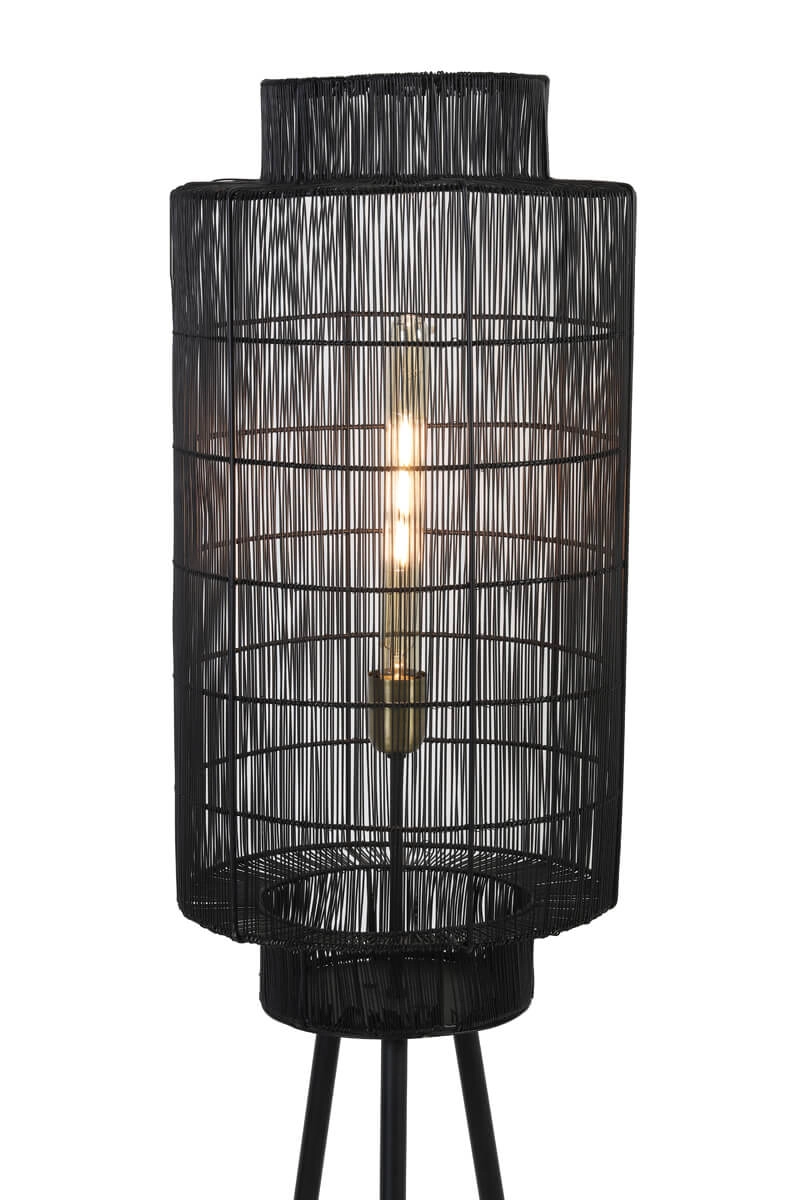 Lampadaire bohème Gruaro noir Ø 32cm Light & Living 8717807206482