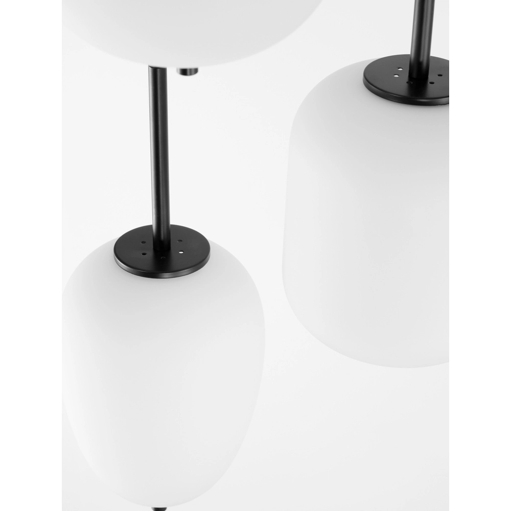 Lampe suspendue Lato 3 noirs clairs avec blanc Lyora 5212017434647