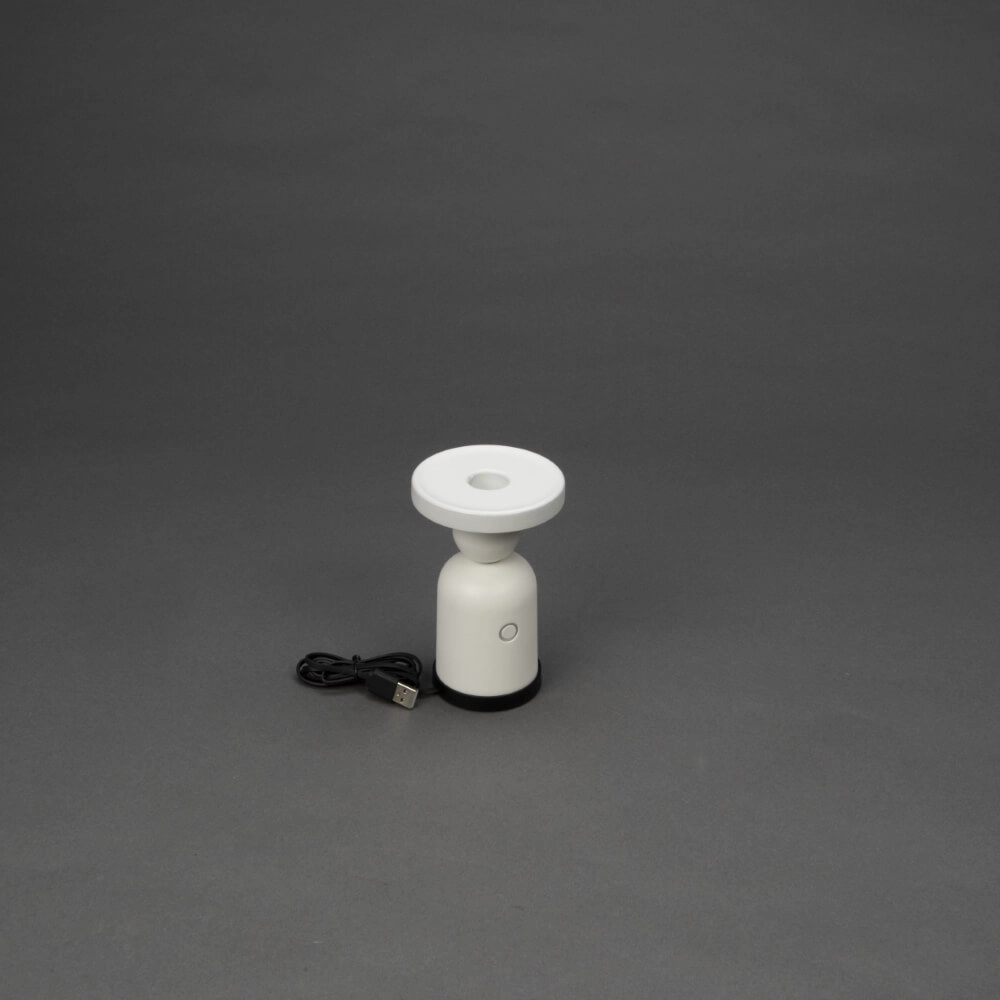 Lampe de table rechargeable Nantes Blanc pour bougeoir KonstSmide 7318307833256
