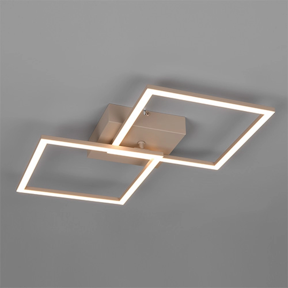 Lampe de plafond moderne Trail 60 cm brun sable Trio 4017807713572