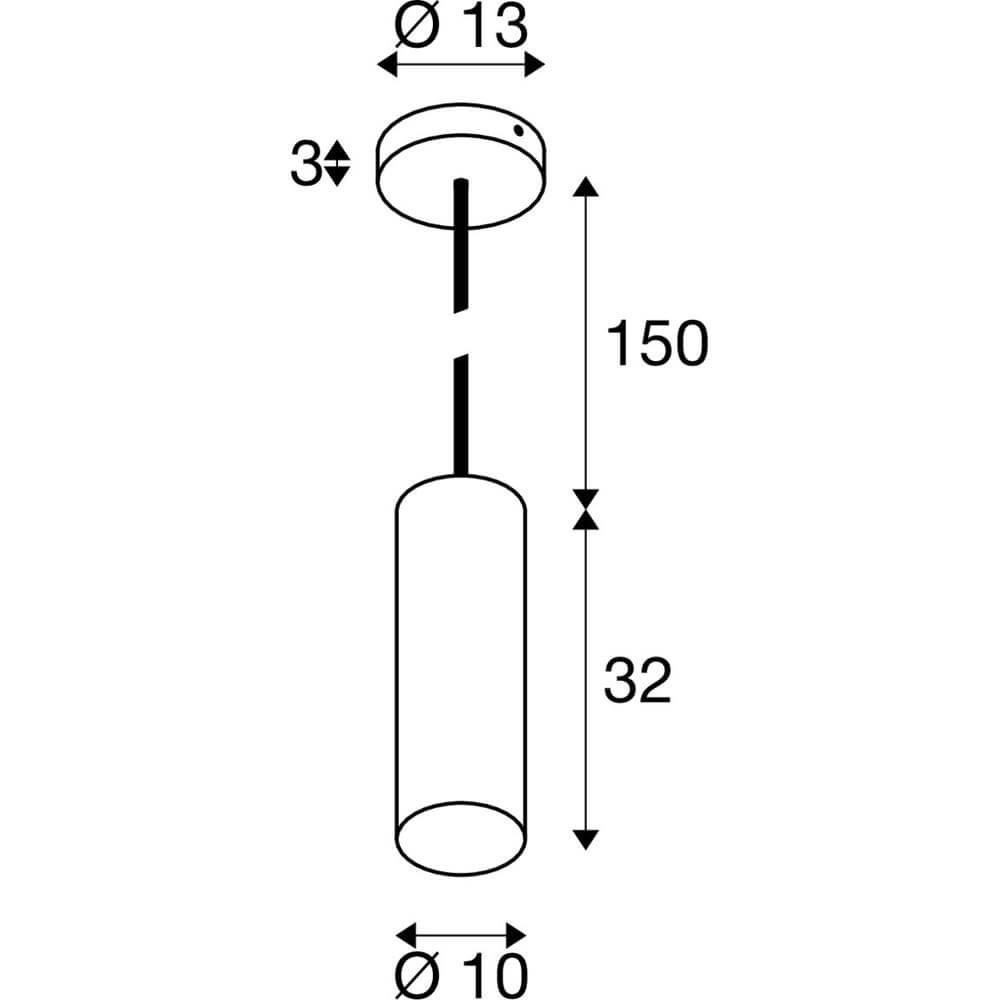 Suspension élégante New Enola or Ø 10cm SLV 4024163293471