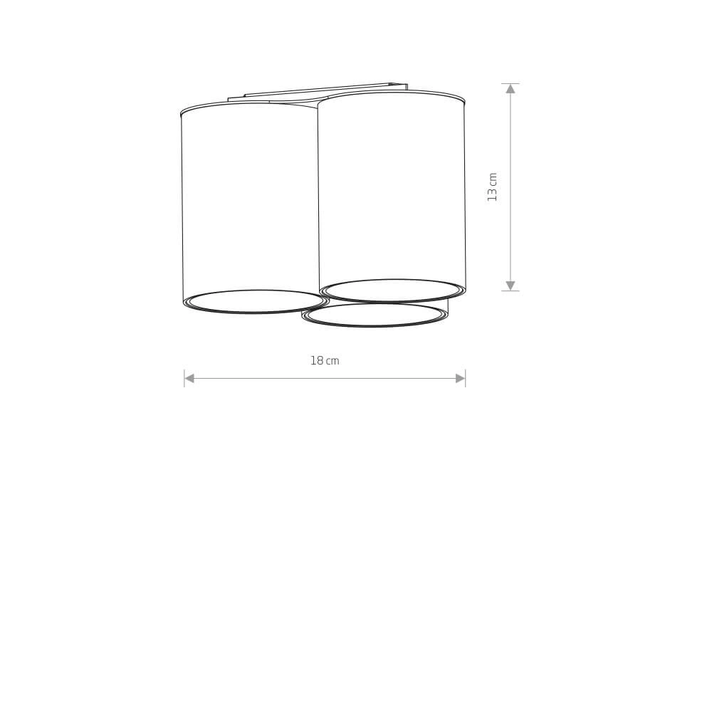 Plafonnier 3 lumières Eye Tone blanc avec de l'or Lyora 5903139766692