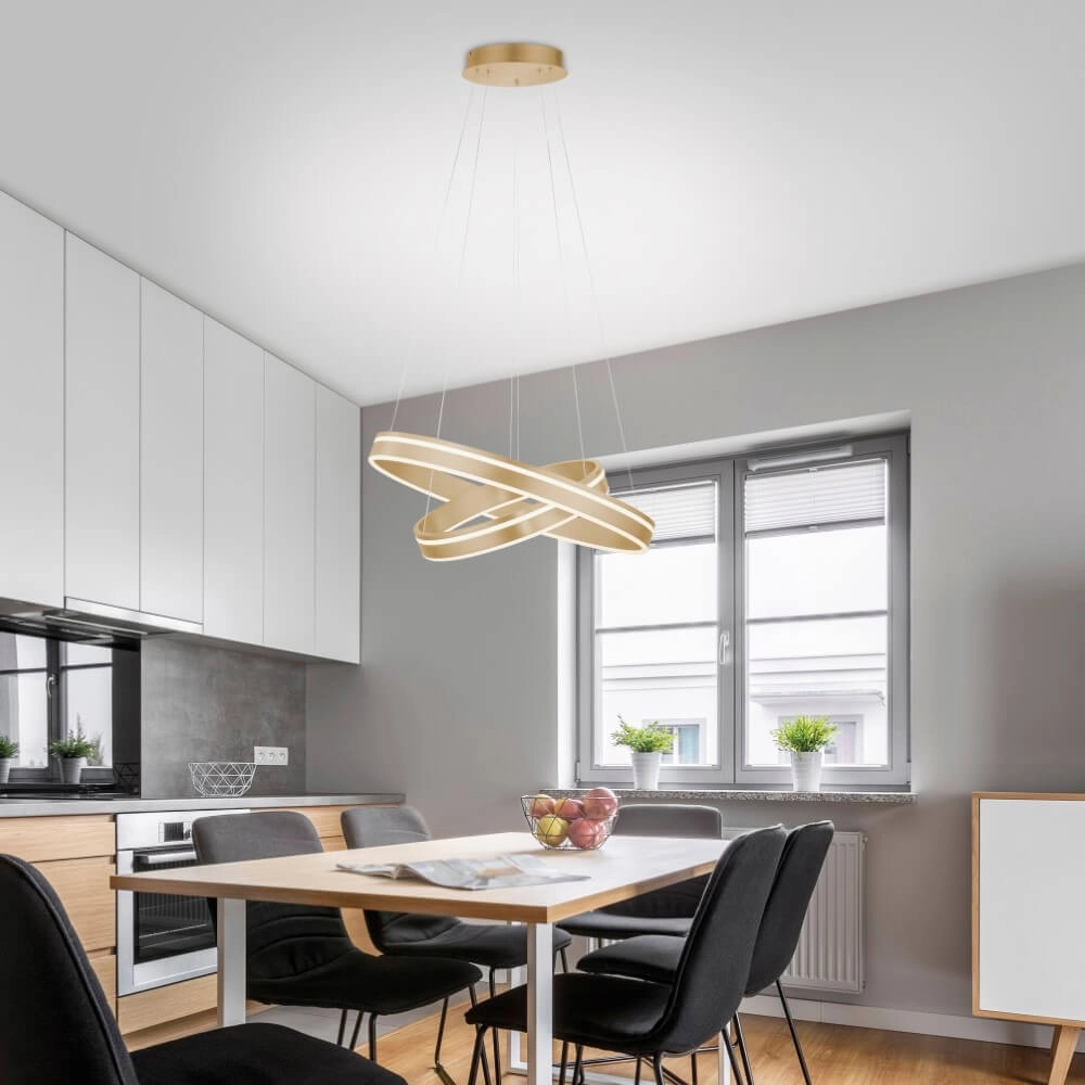 Lampe suspendue Q-Vito Ø 59cm en laiton Paul Neuhaus 4012248357781
