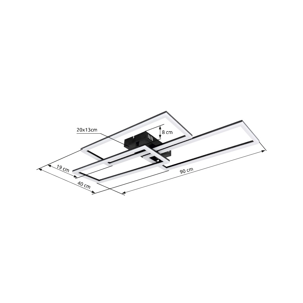 Lampe de plafond à design Tiny Noir Globo 9007371442874