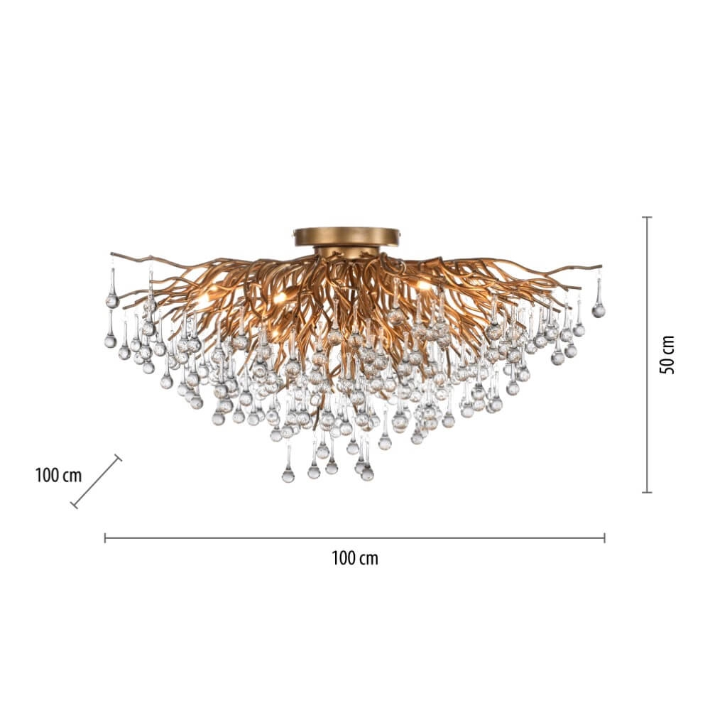 Lustre Icicle laiton 100cm Paul Neuhaus 4012248352106