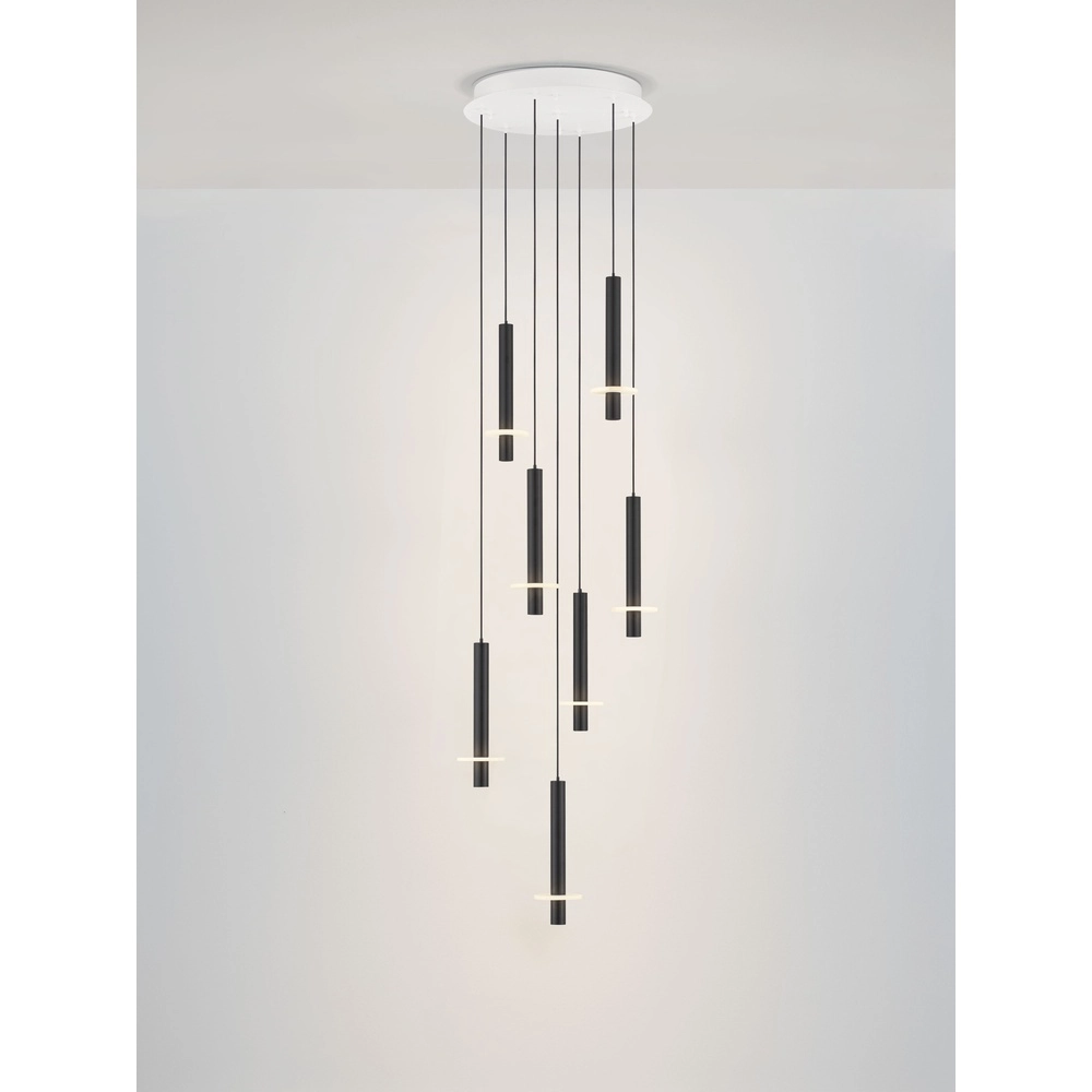 Lampe pendante de conception Noemi noir avec blanc Ø 47cm Lyora 5212063503281