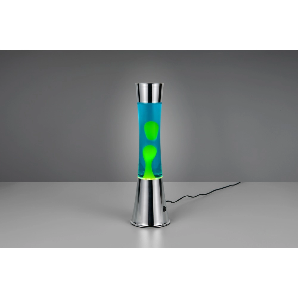 Lampe à lave Etna Argent avec vert Trio 4017807668483
