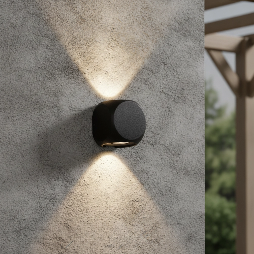 Applique murale unique Zari 2 lumières anthracite