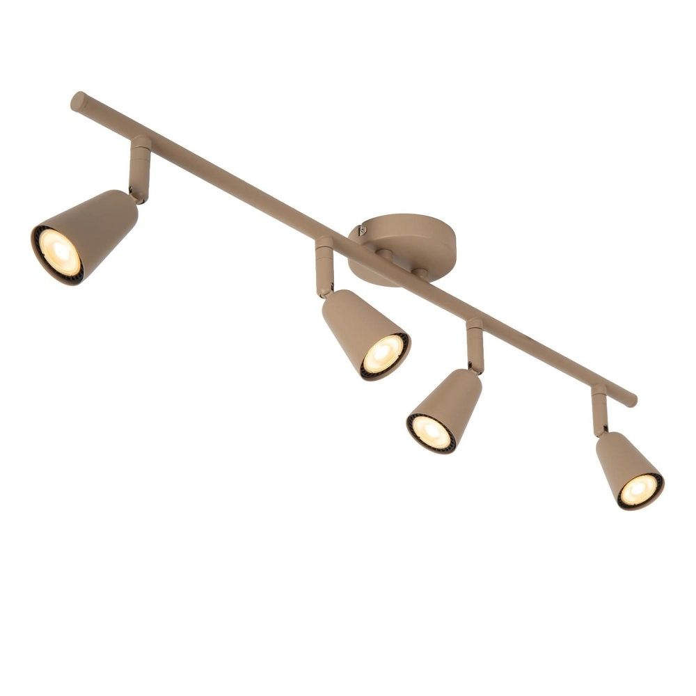 Projecteur de plafond Tiana Taupe 4 clairs Lucide 5411212650399